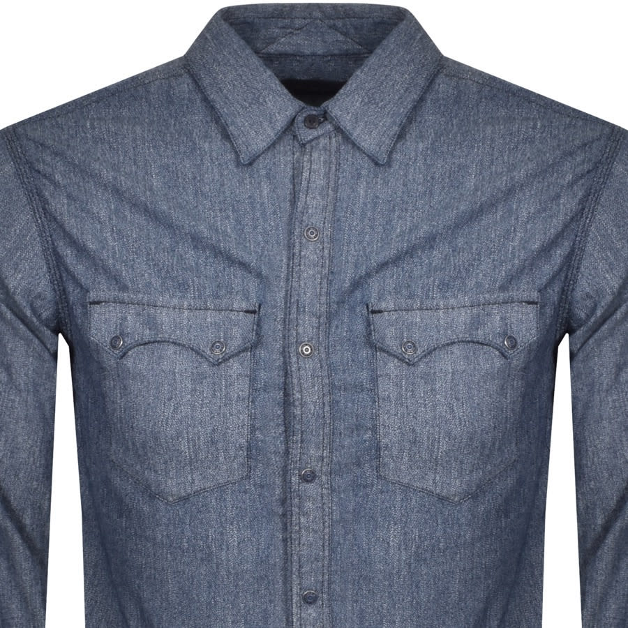 Alternative Image for ProductReplay Long Sleeved Denim Shirt Navy2